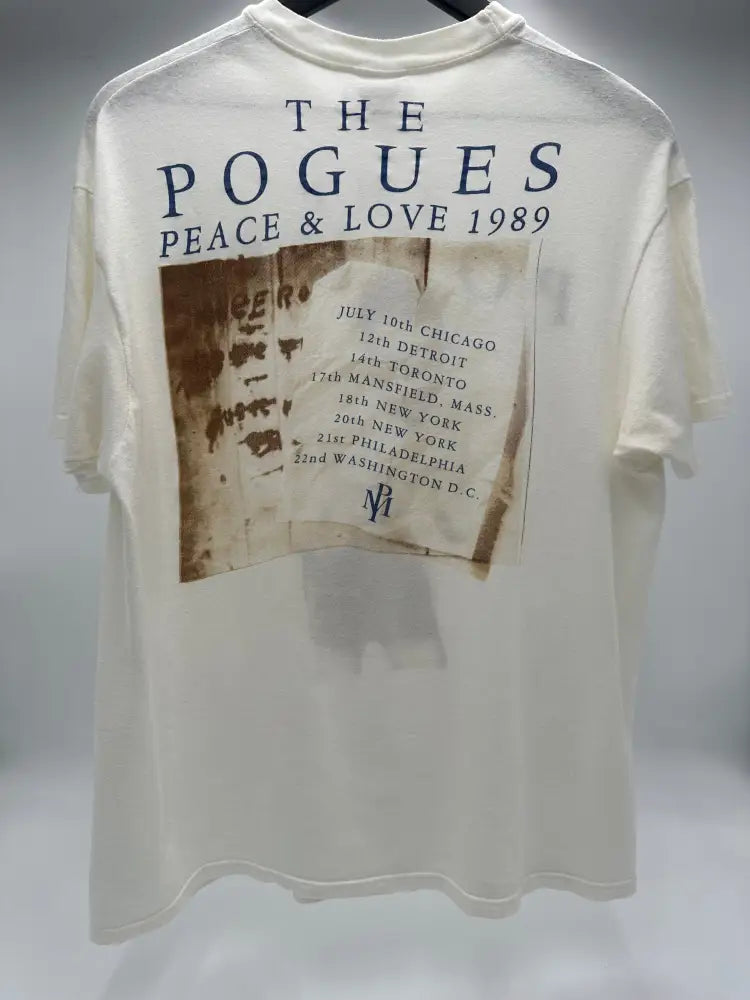 The Pogues 1989 - Peace & love tour Extra Large / White